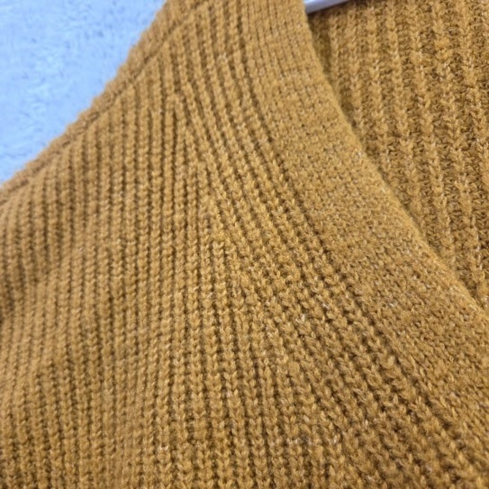 Double Zero Cardigan Cropped Lovely Large Mustard Yellow‎ Knit Boho Cozy Slouchy - Picture 6 of 8